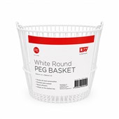 LTW Round Peg Basket White