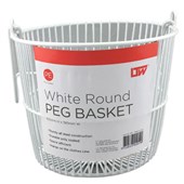 LTW Round Peg Basket White