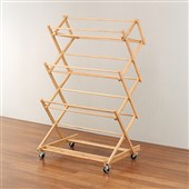 LTW Bamboo Concertina Airer With Wheels