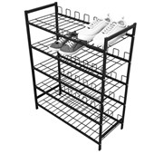 LTW 5Tier Shoe Rack Powder Coated Black